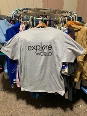 vintage discovery channel t shirt grey promo script Hanes sz large