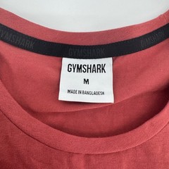 Gymshark Mens T Shirt Red Peach Logo Athletic Training Gym Size Medium