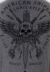 Howitzer Style Men’s T-Shirt CHRIS KYLE CIRCLE SHIELD Military Grunt MFG
