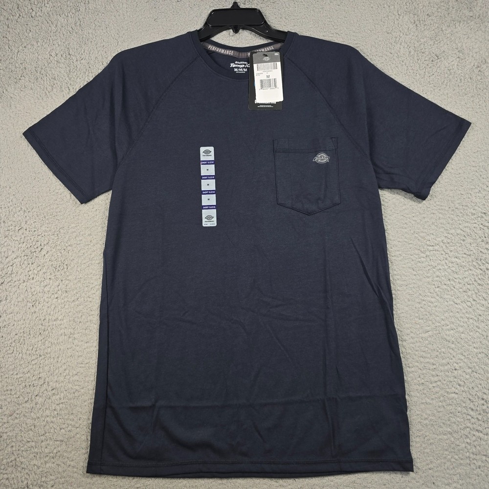 DICKIES Fast Dry Shirt Mens MEDIUM Blue WORK WEAR POCKET OUTDOORS Fishing NWT
