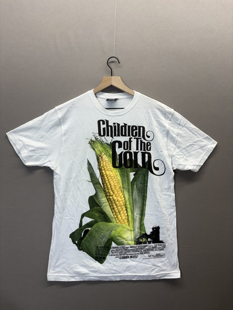 Extremely RARE Vintage Mens Children of the Corn Horror Movie Film White Size L