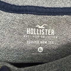 Hollister Must Have Collection Curved Hem Tee T-shirt XL Gray EUC