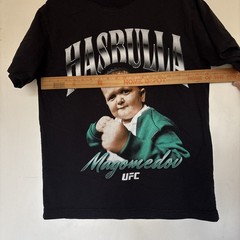 UFC Shirt Mens Small Black Hasbulla Magomedov Graphic Tee T-Shirt MMA Sports