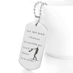 Dog Tag Gifts for Dad Father Dad Gift Idea Stainless Steel with Gift Box
