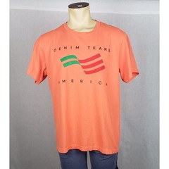 Denim Tears America Pan-African Flag Orange Graphic T-Shirt XXL USA Casual