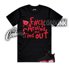 6 Infrared Salesman Black Light Crimson Solar Red T Shirt Match FCK