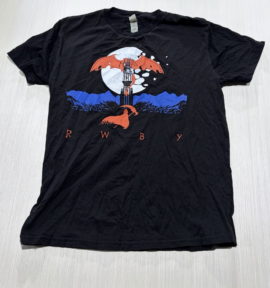 Rooster Teeth RWBY T Shirt Japanese Anime Red Dragon Graphic Adult Size LRG 752