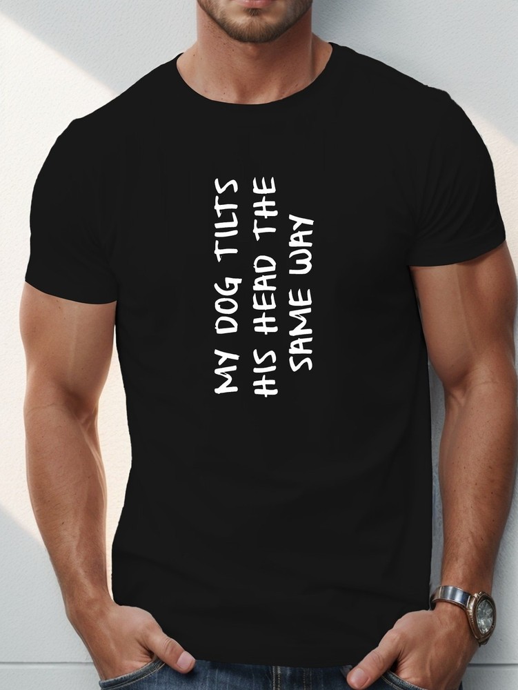 [Trend, Dog Tilt Font] Casual Trend! Description Dog Tilt Font Prin