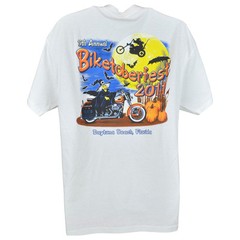 Biketoberfest 2011 Daytona Beach FL Delta Novelty Fashion Graphic Tee White XL