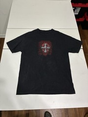 Hot Leather Celtic Cross T Shirt Large Black Gothic Biker West Coast Chopper VTG