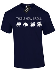 THIS IS HOW I PANDA ROLL MENS T SHIRT JOKE CUTE ANIMAL FASHION FUNNY NOVELTY TOP