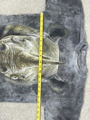 Tones of Africa Hand Dyed Rhino Graphic T-Shirt 100% Cotton Made in Zimbabwe S