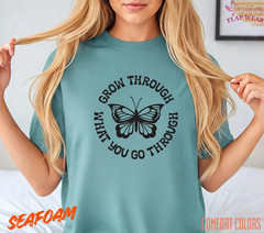 Unisex Grow Through What T-Shirt, Men T shirt,Women T shirt Gift Religion Top