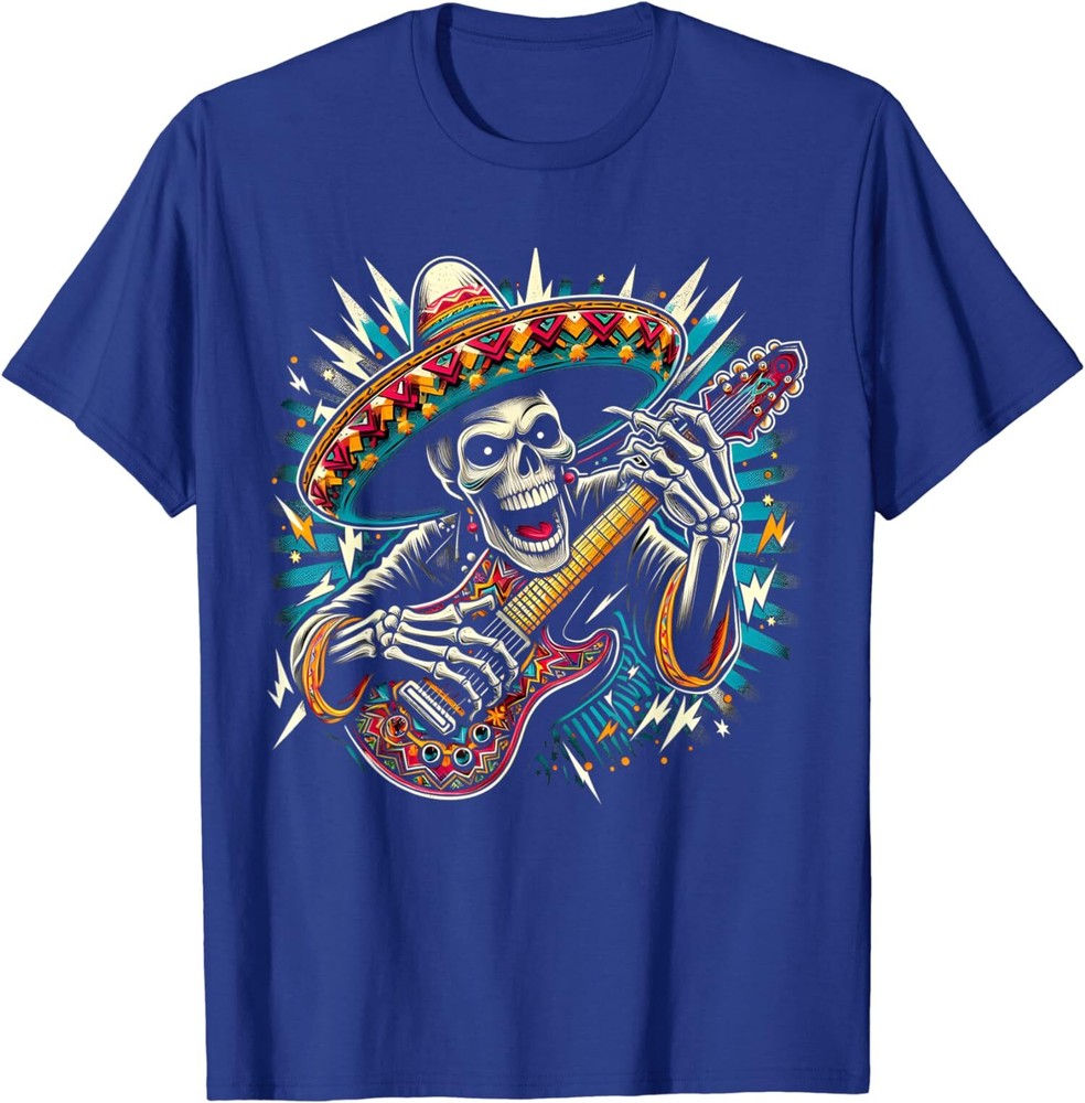 Cinco De Mayo Skull Sombrero Fiesta Mexican Skull T-Shirt