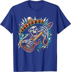Cinco De Mayo Skull Sombrero Fiesta Mexican Skull T-Shirt