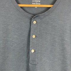 J.CREW FACTORY NWT Men’s Navy Blue Slub Cotton Button V-Neck Tee XXL L1965
