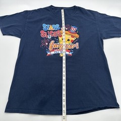 Stars And Slices Forever T-shirt Men X-Large Blue Graphic Print Logo USA..#17066