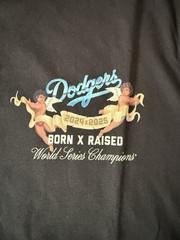 Born X Raised LA Dodgers Opening Day T-shirt AUTHENTIC Cherub Angel Tee Size XL