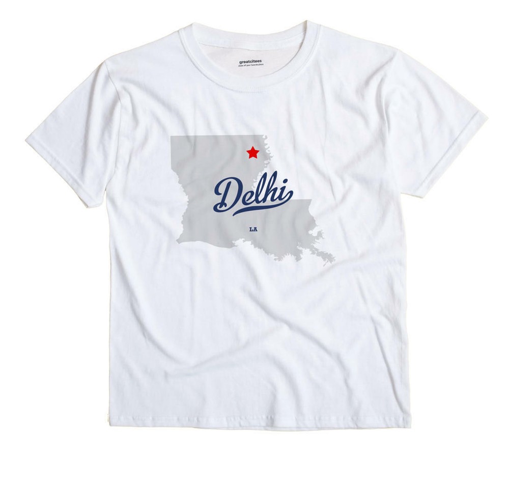 Delhi Louisiana LA T-Shirt MAP