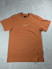 G-Star RAW Center Logo T-Shirt XS Autumn Leaf Orange Loose Fit Organic Cotton