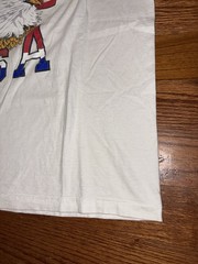 Vintage 80s Brother USA Eagle Flat Art T Shirt Mens L White America Patriots 90s