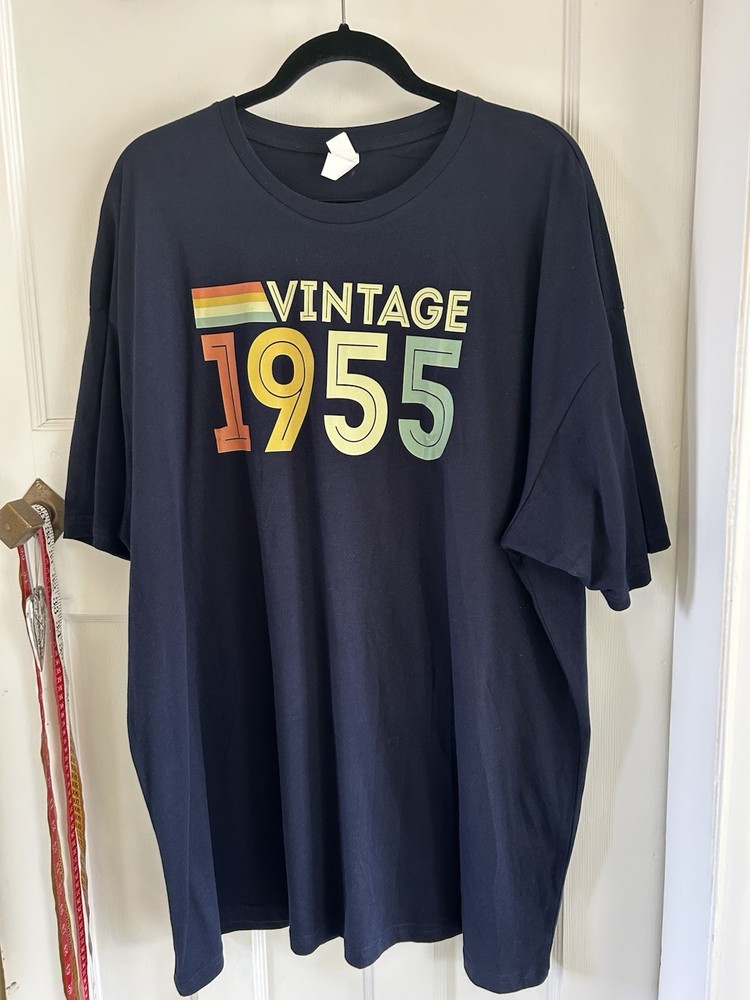 UNEEK UNISEX T SHIRT NAVY ‘VINTAGE 1955’ LOGO SIZE 3XL SHORT SLEEVE