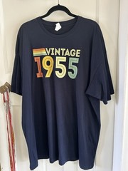 UNEEK UNISEX T SHIRT NAVY ‘VINTAGE 1955’ LOGO SIZE 3XL SHORT SLEEVE