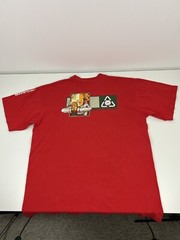 VTG Y2K Jnco Jeans Red Graphic T Shirt Men Size M Medium USA Made Cotton S/S EUC