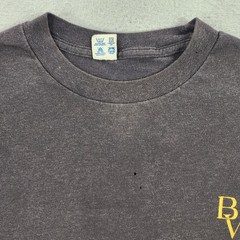 Vintage Black Velvet Shirt Mens XL Black Promo Distressed Tee Champion 90s USA