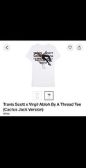 Travis Scott x Virgil Abloh By A Thread Tee Cactus Jack Version, White (size M)