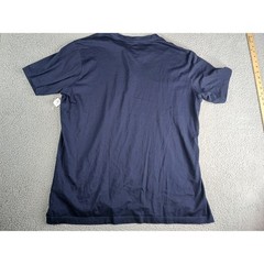 Lands’ End Henley Shirt Mens 2XL 50-52 Blue 100% Cotton Button NWT