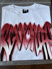 Revenge Skull Graphic Logo White Red Men’s Short Sleeve Crew Neck T-Shirt S