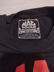 Mac Tools Official T Shirt_ Mint Cond_ Size Large _ Black w/ Red Logo on Front