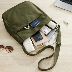 KALIDI Canvas Tote Bag Large Hobo Crossbody Shoulder Handbag Zipper Messenger…