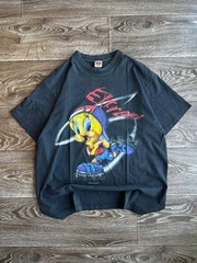 1999 Tweety Bird Art Cartoon Movie Warner Bros T Shirt USA Size XL Looney Tunes