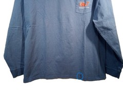 Vineyard Vines T-Shirt Men XL Blue Crew Graphic Chest Pocket Long Sleeve