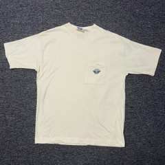 Vintage 90s Dockers By Levi’s Beige Cotton Casual Pocket T-Shirt Mens Sz M