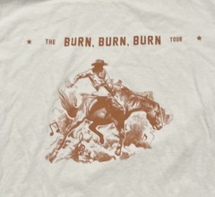 Zach Bryan The Burn Burn Burn Tour T Shirt Men’s Large White Cotton