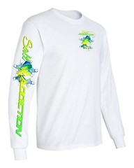 Salt Addiction Saltwater Dolphin Fishing Long Sleeve T Shirt Mahi Mahi Cotton