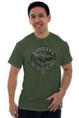 Montana Treasure Mountain Moose Wildlife MT Adult Short Sleeve Crewneck Tee