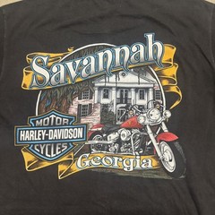 Vtg 1999 Harley Davidson Eagle Soaring Savannah Georgia T-Shirt Large USA Made