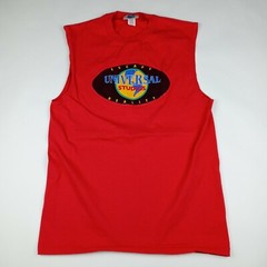 Universal Studios Vintage Sleeveless Shirt Red Made In U.S.A. Men’s Size Large