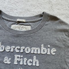 Vtg Y2K Abercrombie & Fitch Mens XL Muscle Big Moose T-Shirt Grey Applique Tee