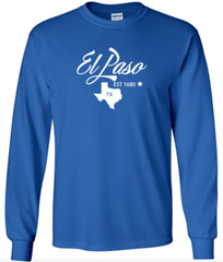 El Paso Texas State T-Shirt Long Sleeve Graphic Tee Unisex apparel Text logo