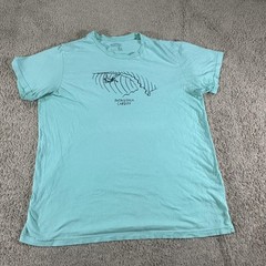 Patagonia Cardiff Surf Shirt Mens Large Blue Graphic Short Sleeve Slim Fit USA