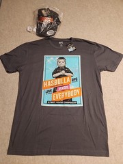 NWT LOT of UFC T Shirt & Hat Strapback Hasbulla VS Everybody Men L 100% Cotton