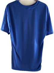 Mens Pullover T- Shirt Bright Blue Polyester Easy Care Unbranded No SIZE READ