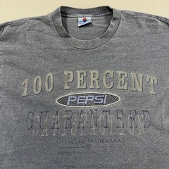 Vintage Pepsi Shirt Mens L/XL Gray 100 Percent Guaranteed Graphic Tee Soda