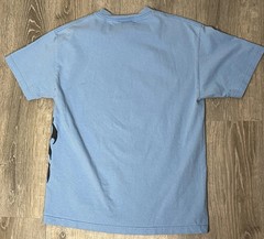 Vintage 90s T Shirt Large Blue Surf Tribal Graphic Print Tee Papas & Beer Mexico