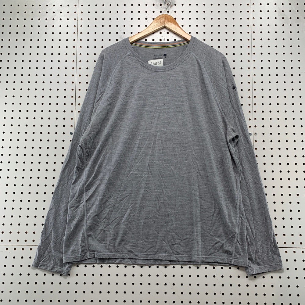 Smartwool T Shirt Mens XXL Grey Long Sleeve Base Layer Raglan Performance Top